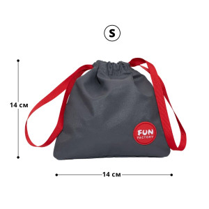 Сумка для секс-іграшок Fun Factory TOYBAG, S, сіра, кисет, 14x14 см . Photo 2