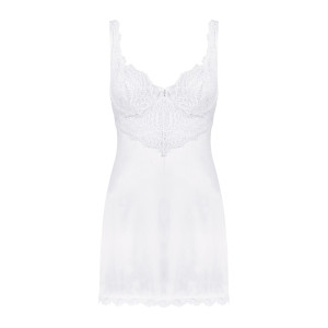 (SALE) Сорочка Obsessive Amor Blanco underwire chemise & thong white S/M. Photo 3
