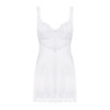 (SALE) Сорочка Obsessive Amor Blanco underwire chemise & thong white L/XL