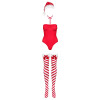 Боді Obsessive Kissmas teddy red S/M