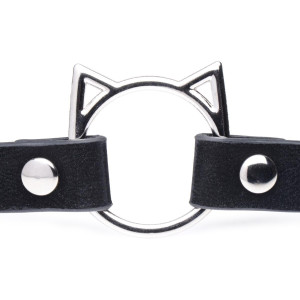 Чокер Master Series Kinky Kitty Ring Slim Choker - Black. Photo 3