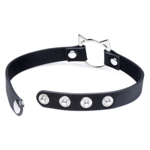 Чокер Master Series Kinky Kitty Ring Slim Choker - Black. Photo 2