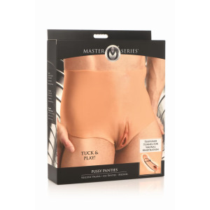 Накладна вагіна Master Series Silicone Vagina + Butt Panties - Medium. Photo 3