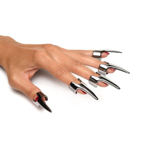 Набір кілець з кігтями Master Series Five-Piece Sensation Claw Rings - Silver (м'ята упаковка!!!)