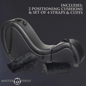Секс-крісло з подушками Master Series Kinky Sex Lounge with Cushions - Black. Photo 3