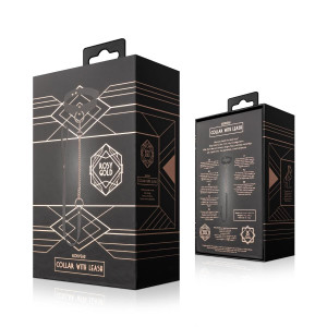 Нашийник з повідцем Rosy Gold - Collar with Leash - Black. Photo 3