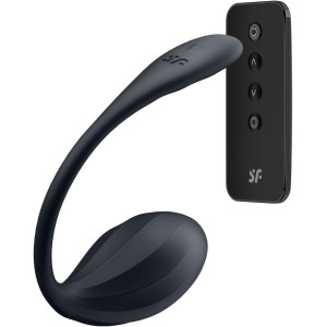 Віброяйце Satisfyer Ribbed Petal Connect App Black. Photo 2