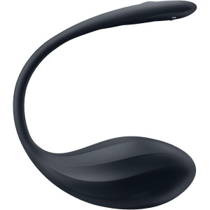 Віброяйце Satisfyer Ribbed Petal Connect App Black. Photo 3