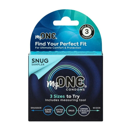 Презервативи MyONE Snug 3 Sampler  шт, картонна коробка (м'ята упаковка!!!)