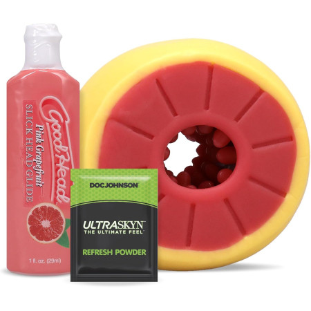 Набір для мінету Doc Johnson GoodHead Grapefruit Blowjob Set - Yellow