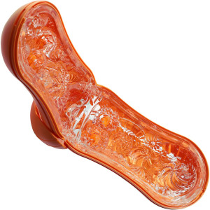 Мастурбатор Tenga Flip Orb — Sunset Orange, з можливістю зміни тиску та стимулювальними кульками всередині. Photo 2