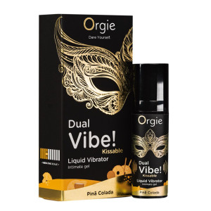 Рідкий вібратор Orgie - Dual Vibe! Pina Colada Kissable Liquid Vibrator (15 мл)