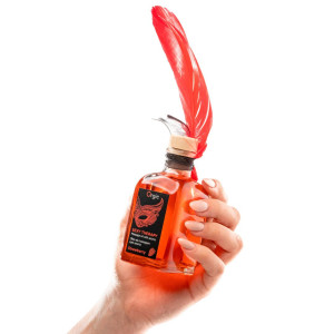 Набор для массажа Orgie – Sexy Therapy Strawberry (100 мл), съедобное разогревающее масло + перышко. Photo 2