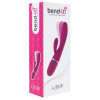 Вібратор-кролик Liebe Bend It Plus Cerise, гнучкий, 2 мотори, 10 режимів