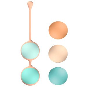 Вагінальні кульки Liebe Kewos — Peach/Mint, 5 кульок у комплекті, 15, 25, 35, 45 та 55 г. Photo 3