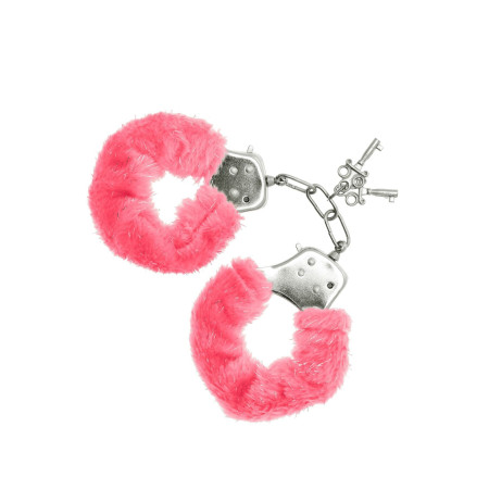 Наручники S Pleasures Furry Cuffs Pink (м'ята упаковка!!!)