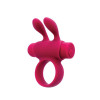 Ерекційне віброкільце S Pleasures Premium Rabbit Ring, рожеве, зі знімною віброкулею та вушками