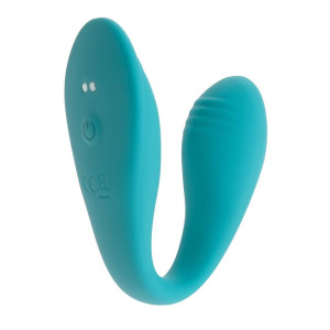 Подвійний вібратор S Pleasures Premium Delight, бірюзовий, для клітора та точки G, 10 режимів. Photo 2