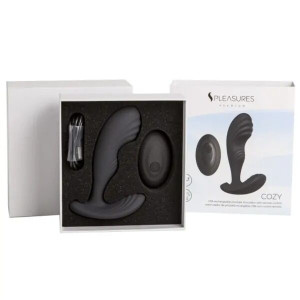 Вібромасажер простати S Pleasures Premium Cozy, чорний, з рельєфною головкою, 10 режимів. Photo 3