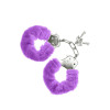 Наручники S Pleasures Furry Cuffs Purple з пухнастим оздобленням, 2 ключі в комплекті