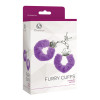 Наручники S Pleasures Furry Cuffs Purple з пухнастим оздобленням, 2 ключі в комплекті