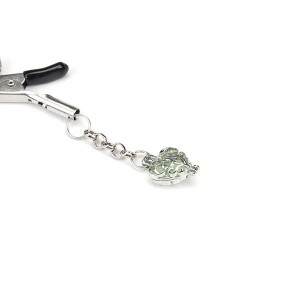 Затискачі для сосків Liebe Seele Glow-in-dark Nipple Clamps Green. Photo 2