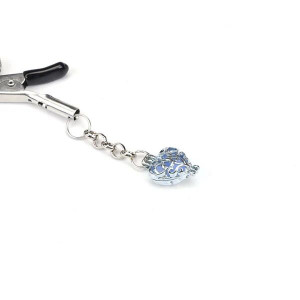 Затискачі для сосків Liebe Seele Glow-in-dark Nipple Clamps Blue. Photo 2