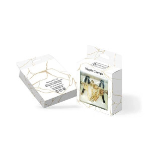 Затискачі для сосків Liebe Seele Hollow Heart Nipple Clamps Gold. Photo 2