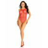 Боді-сітка Leg Avenue Net snap crotch tank bodysuit Red, One Size