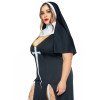 Костюм монашки-грішниці Leg Avenue Sultry Sinner 1X-2X, сукня, головний убір, комір