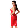 Сукня Noir Handmade F354 Red powerwetlook dress - L
