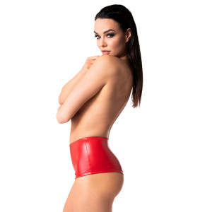 Шорти Noir Handmade F356 Red powerwetlook shorts - S. Photo 3