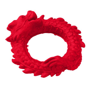 Эрекционное кольцо Creature Cocks Rise of the Dragon Silicone Penis Ring - Red. Photo 2