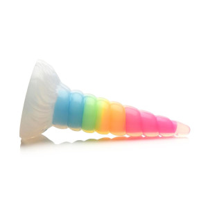 Фентезійний фалоімітатор Creature Cocks Luminescent Rainbow Silicone Dildo. Photo 2