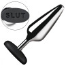 Анальна пробка Master Series Butt Slut Metal & Silicone Butt Plug - Silver