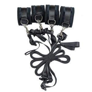 Растяжка на кровать Punishment - 5-Piece Bed Restraint Kit – Black. Photo 2