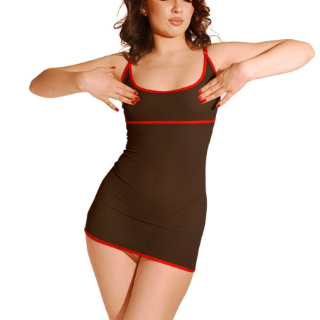 Сексуальное платье из сетки Art of Sex - Sharlotte черно-красное L-2XL