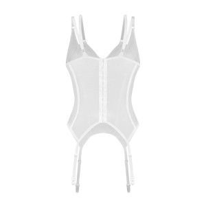 Корсет Obsessive Arrowel White corset 2XL/3XL. Photo 3