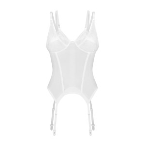 Корсет Obsessive Arrowel White corset 2XL/3XL. Photo 2