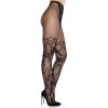 Колготки Leg Avenue Dahlia Lace Tights with Net Thigh Detail One Size