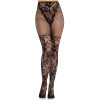 Колготки Leg Avenue Dahlia Lace Tights with Net Thigh Detail One Size