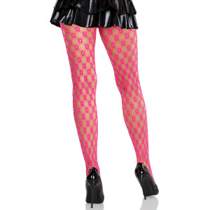 Колготки Leg Avenue Eyelet Net Tights Neon Pink One Size. Photo 2