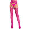 Колготки-панчохи Leg Avenue Heart Garterbelt Stockings One Size Magenta