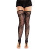 Панчохи Leg Avenue Floral Net Toe Loop Footless Thigh Highs One Size