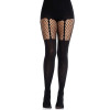 Колготки Leg Avenue Garter Illusion Tights with Net Detail One Size Black