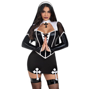 Костюм черниці Leg Avenue Holy Hottie Dress XS