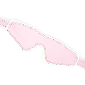 Шкіряна маска на очі Liebe Seele White & Pink Fairy Goat Leather Blindfold. Photo 3