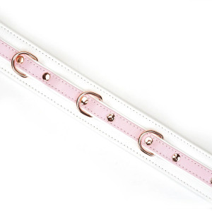 Нашийник з повідцем Liebe Seele White & Pink Fairy Goat Leather Collar. Photo 3