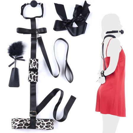 БДСМ-набір LOCKINK YEAHWOW Armbinder Restraint Set Black