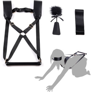 БДСМ-набір LOCKINK YEAHWOW Black Doggy Style Saddle set